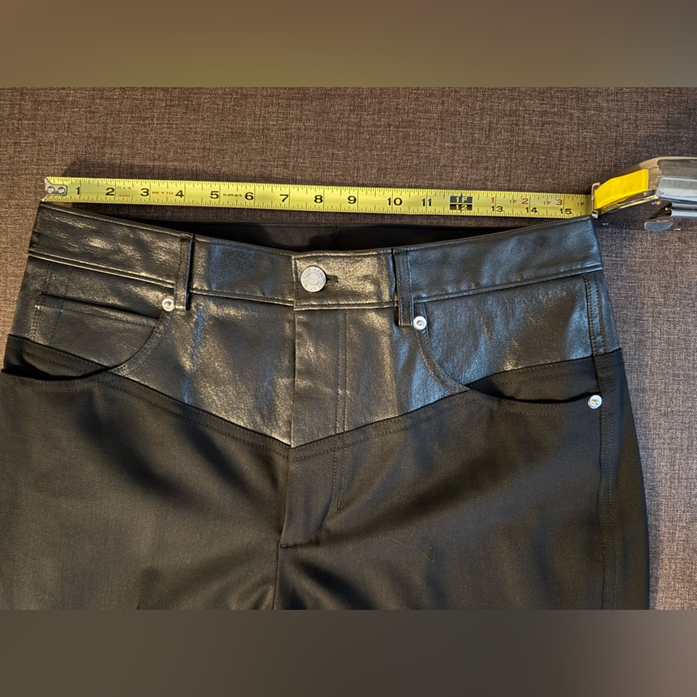 HELMUT LANG – Ladies 8 – Black Leather and Wool Pants – New with Tags